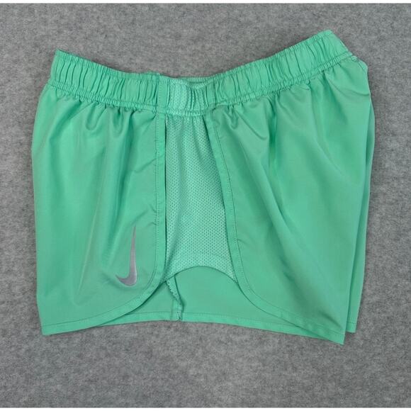 Nike Dri-Fit Tempo Running Shorts Women's M Green Mid Rise Active Gym Exercise - Picture 2 of 10